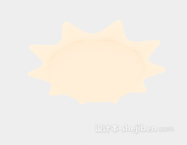 浅色吸顶灯3d模型下载