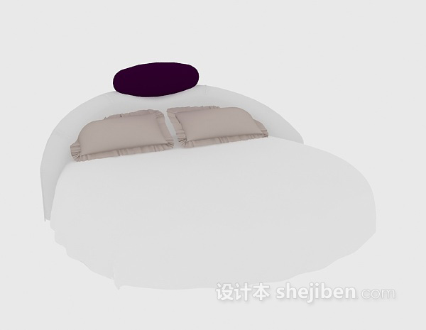 个性圆床3d模型下载