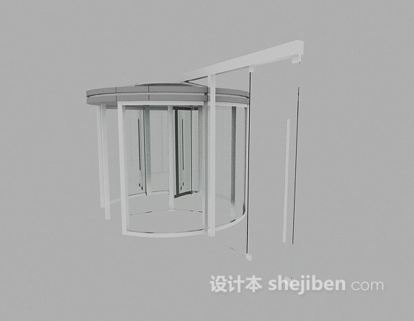旋转门3d模型下载
