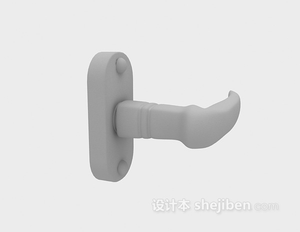 现代门把手3d模型下载
