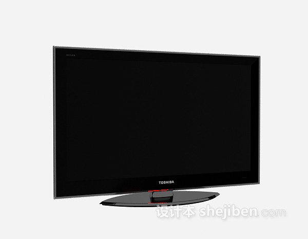 黑色显示屏3d模型下载