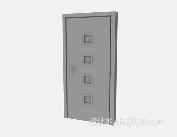 简易单门3d模型下载