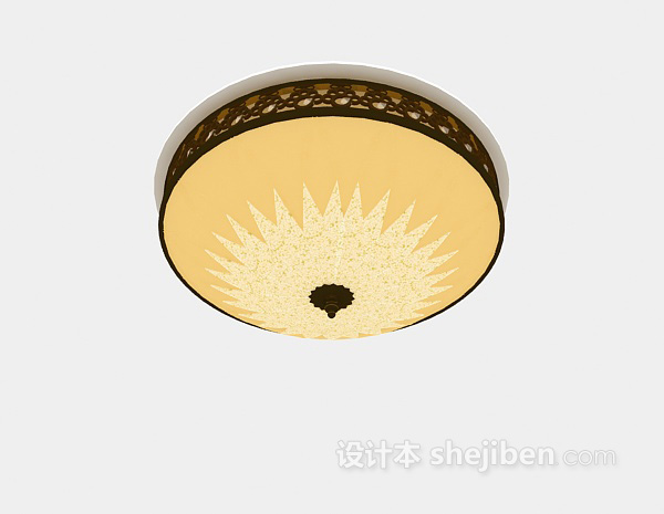 欧式吸顶灯3d模型下载