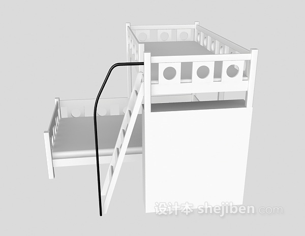 上下铺儿童床3d模型下载