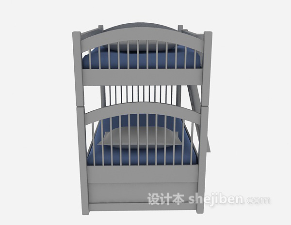 上下铺床3d模型下载