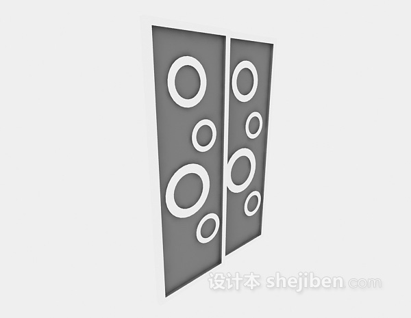 墙饰3d模型下载