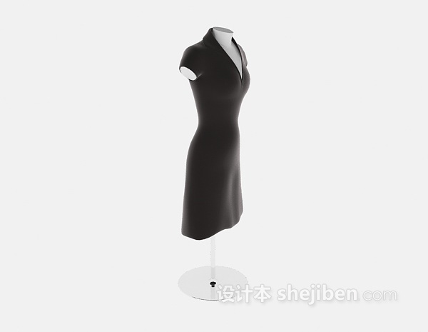 女士长裙服装3d模型下载