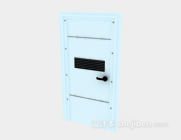 金属门3d模型下载