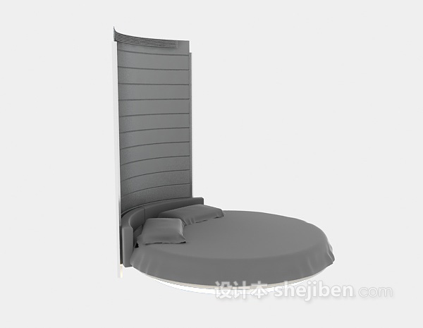 圆形床具3d模型下载