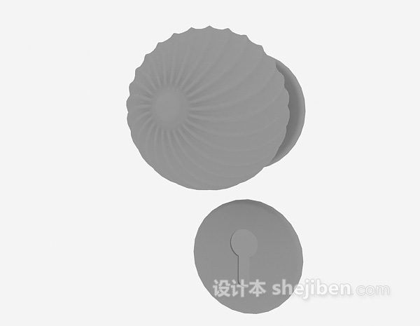 欧式门锁3d模型下载