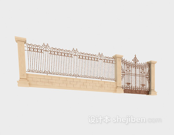 围栏3d模型下载