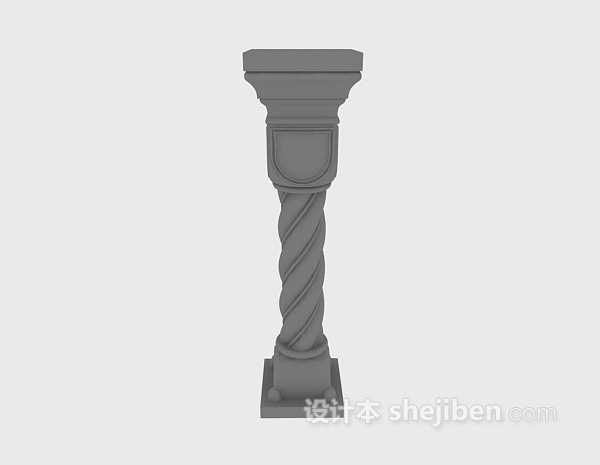 欧式柱子3d模型下载