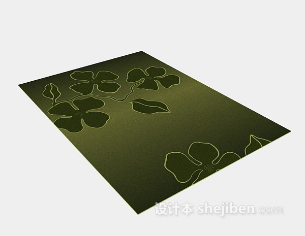 绿色地毯3d模型下载