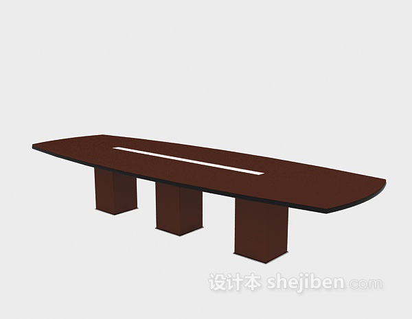 公司会议桌3d模型下载