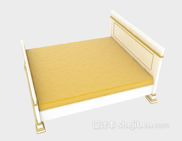 单人床欣赏3d模型下载