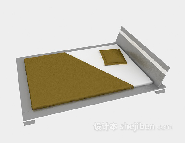 单人床3d模型下载