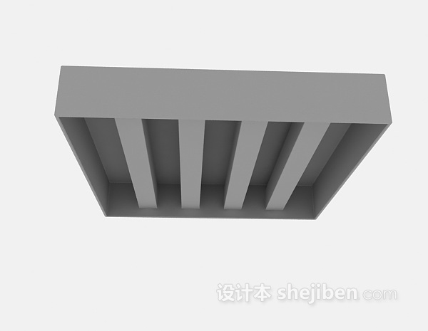 格栅灯3d模型下载