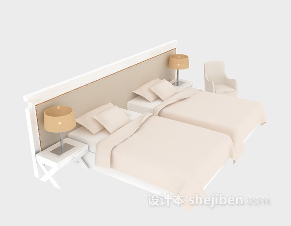 单人床具推荐3d模型下载