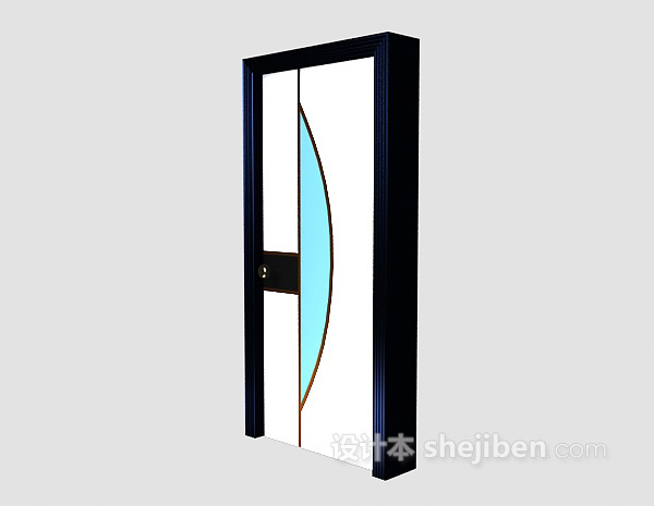玻璃门结构3d模型下载