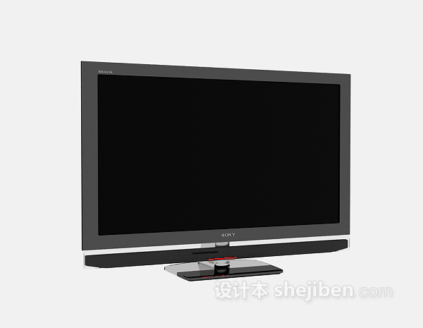 黑色显示屏3d模型下载