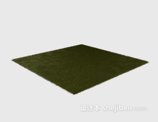 深绿色地毯3d模型下载