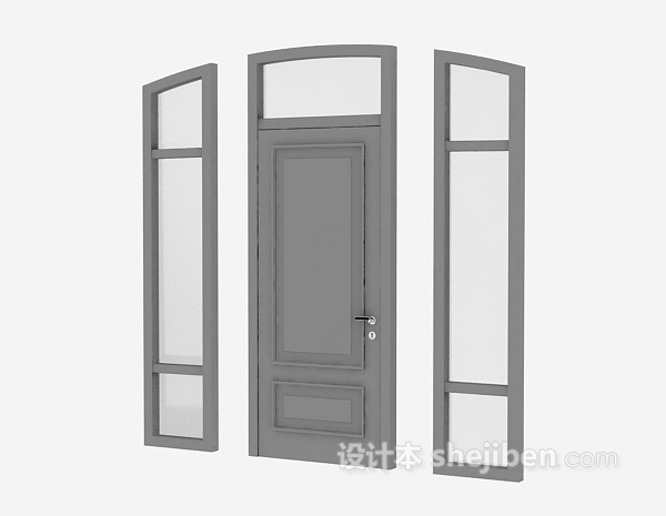 玻璃门3d模型下载