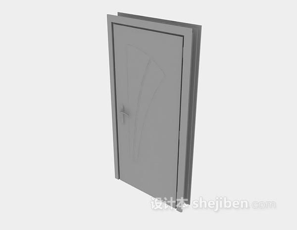 无贴图木门3d模型下载