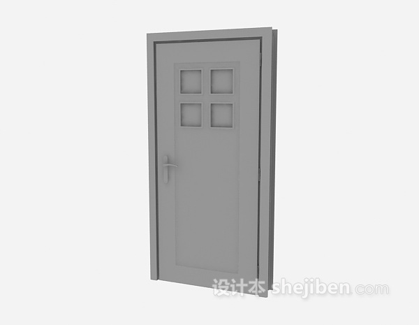 现代木门3d模型下载