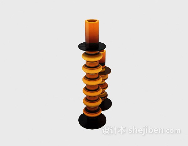 东南亚烛台灯3d模型下载