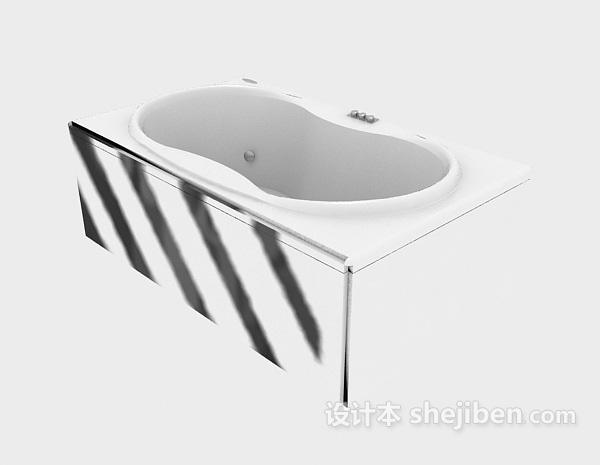 白色浴缸3d模型下载