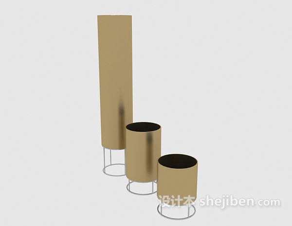 现代蜡烛灯3d模型下载