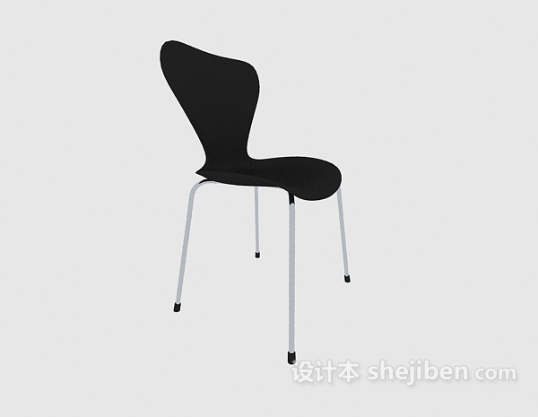 黑色家居休闲椅3d模型下载