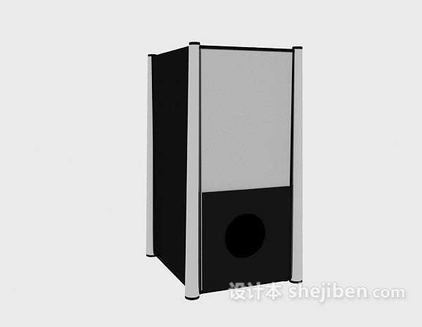 黑色方形音箱3d模型下载