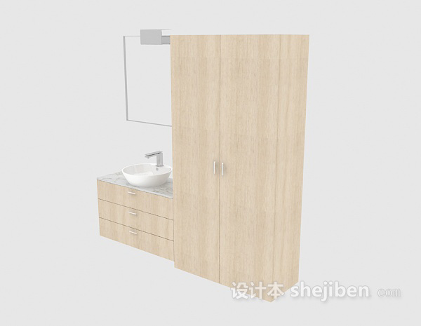 洗脸盆、衣柜组合3d模型下载
