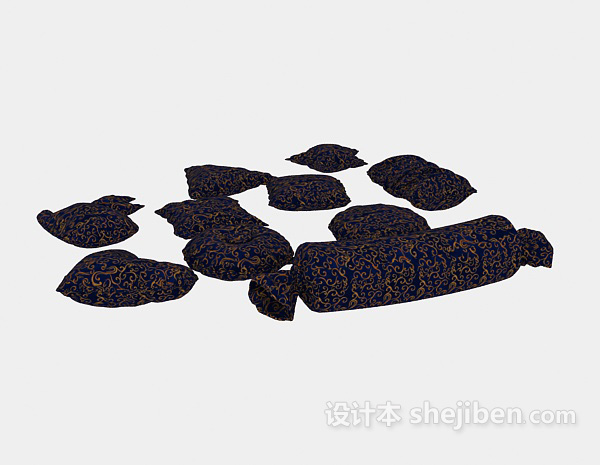 大小沙发抱枕3d模型下载