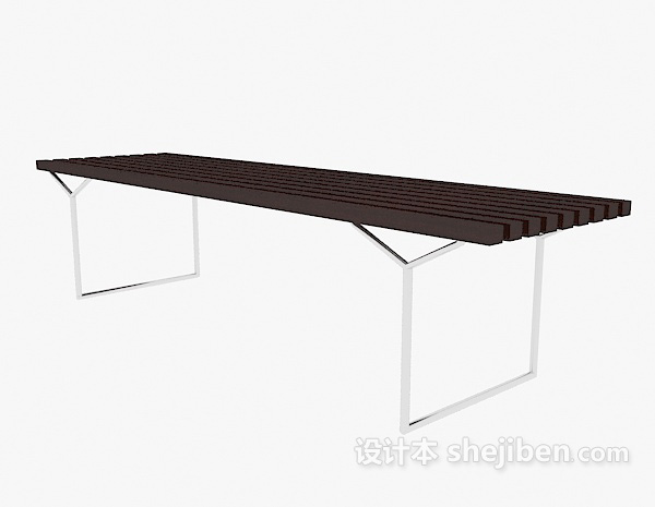 公园长凳3d模型下载