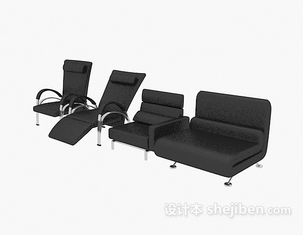 皮质办公椅3d模型下载