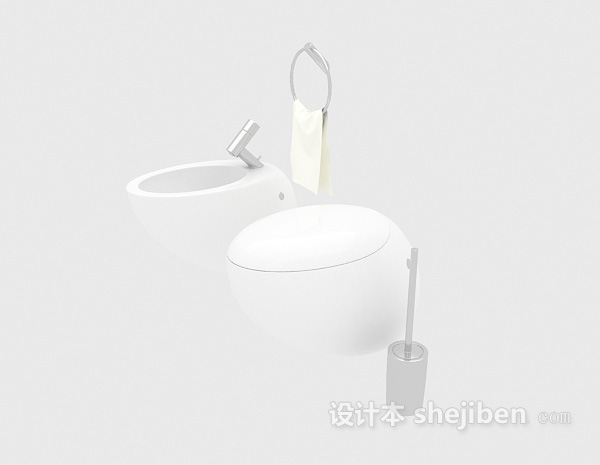 卫浴小便器3d模型下载