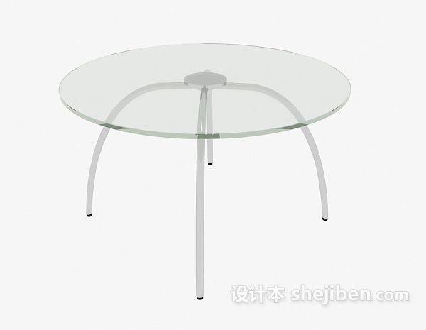 玻璃家居茶几3d模型下载