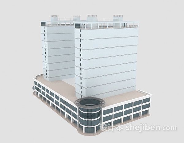 大厦样板房3d模型下载