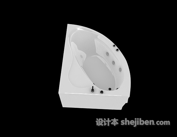三角浴缸3d模型下载