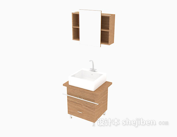 瓷的洗面盆3d模型下载