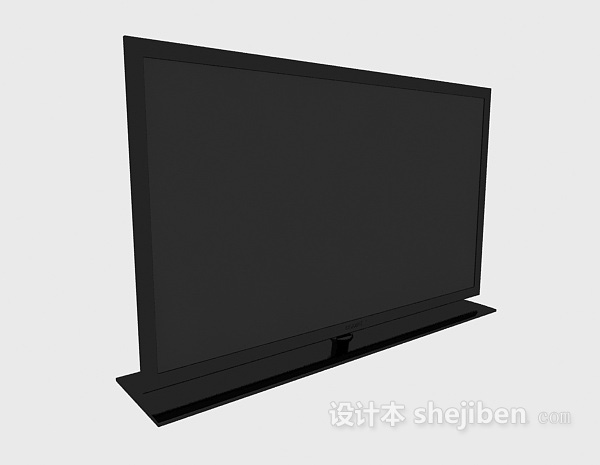 黑色液晶屏3d模型下载