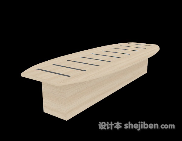 休闲长凳3d模型下载