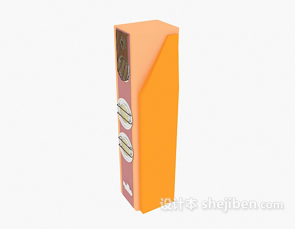 亮色立式音箱3d模型下载