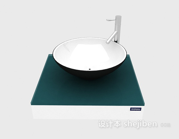 家居卫生间洗手池3d模型下载