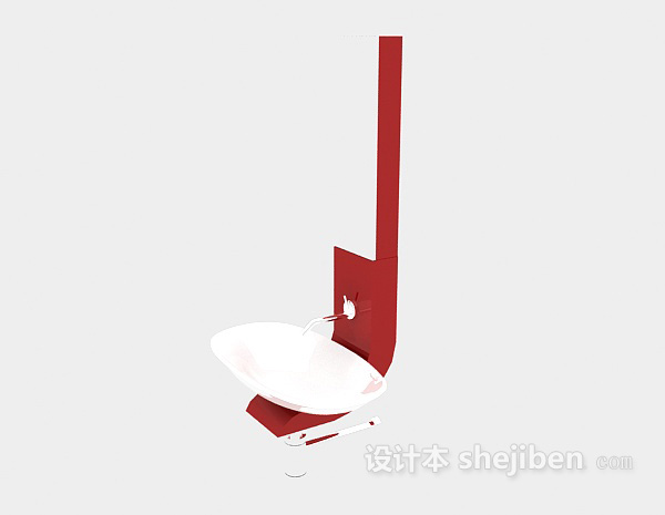 现代简约洗手盆3d模型下载