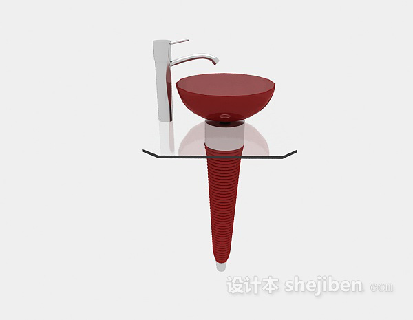 简约洗脸盆3d模型下载