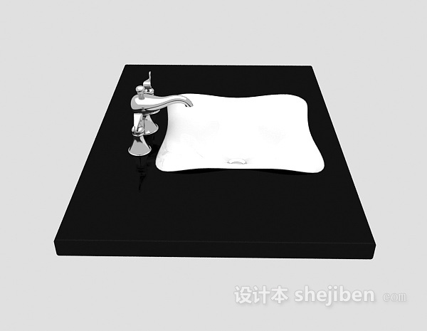 卫浴洗手池3d模型下载