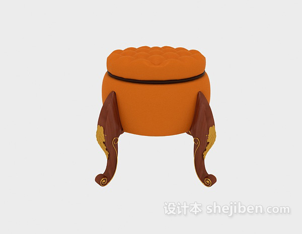 欧式圆凳子3d模型下载